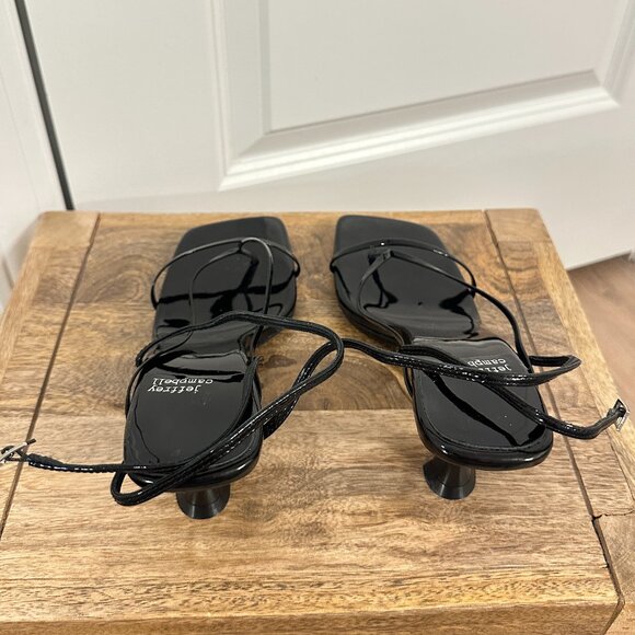 JEFFREY CAMPBELL Fluxx Kitten Heels in Black Patent Size US 7 - Picture 10 of 16